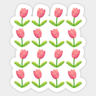 Smiley Flowers Pattern Sticker